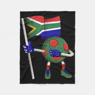South Africa Soccer Jersey Africa Flag Footll Dab  Fleece Blanket