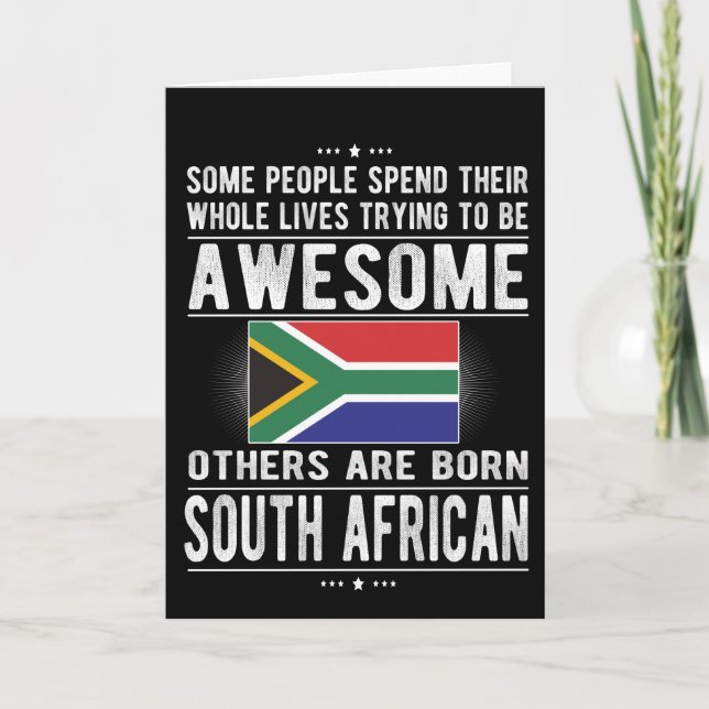 South Africa South African Roots South Africa Flag Card (Front)