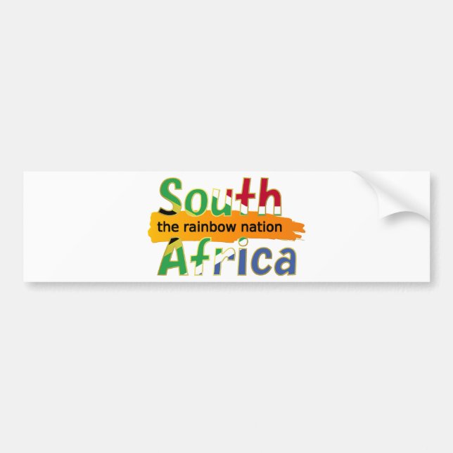 South Africa: the rainbow nation Bumper Sticker (Front)