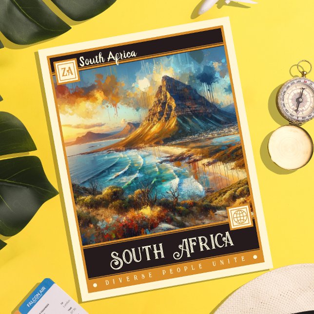 South Africa | Vintage Painting Postcard (Creator Uploaded)
