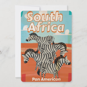 South Africa Vintage Travel Poster Invitation
