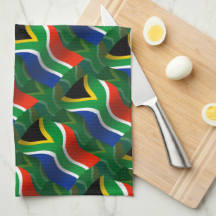 South Africa Waving Flag Tea Towel