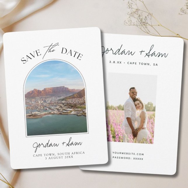 South Africa Wedding Cape Town Save the Date Photo Invitation (South Africa Wedding Cape Town Save the Date Photo Invitation
)