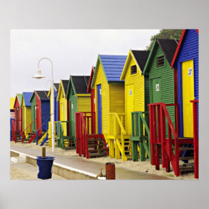 South Africa, Western Cape, St James. Colourful Poster