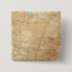 South Africa with shipping routes 15 Cm Square Badge