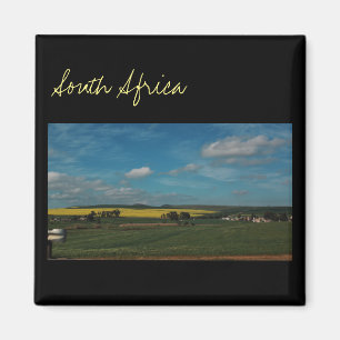 South Africa ZA Canola Field Landscape View Magnet