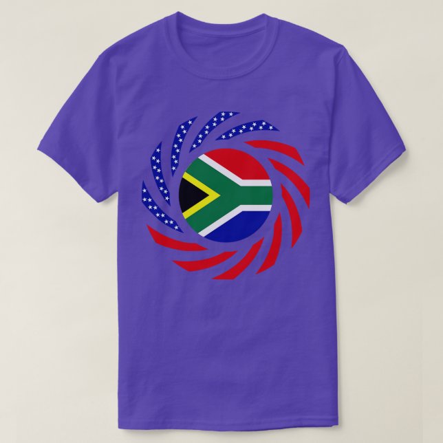 South African American Multinational Patriot Flag T-Shirt (Design Front)