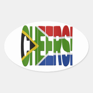 South African cheers Oval Sticker
