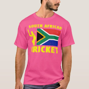 South African Cricket With South Africa Flag T-Shirt