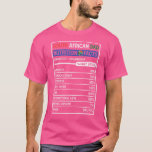 South African Dad Hero Nutritional Facts Father's  T-Shirt<br><div class="desc">South African Dad Hero Nutritional Facts Father's Day</div>