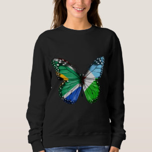 South African Djiboutian Flag Butterfly Sweatshirt