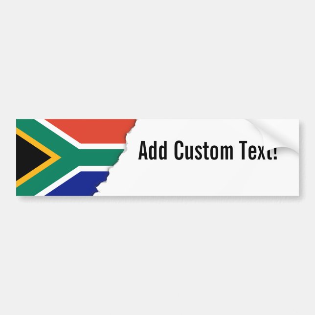 South African Flag Bumper Sticker (Front)