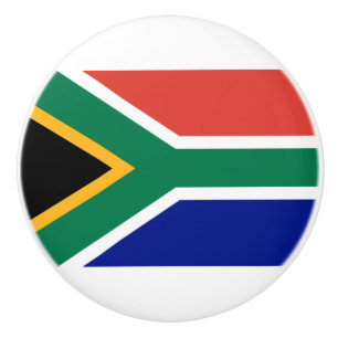 South African Flag Ceramic Knob