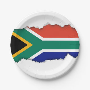 South African Flag Paper Plate