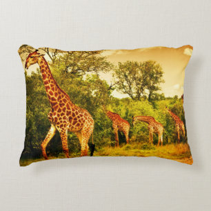 South African giraffes Decorative Cushion