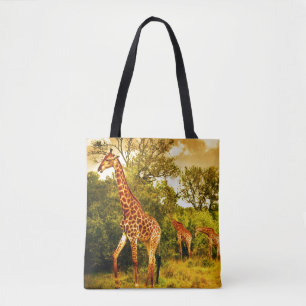 South African giraffes Tote Bag