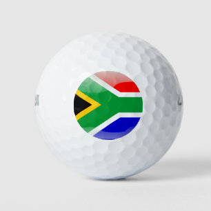 South African glossy flag Golf Balls