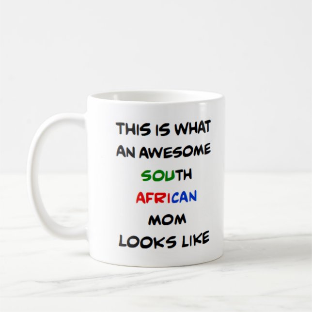 south african mum, awesome coffee mug (Left)