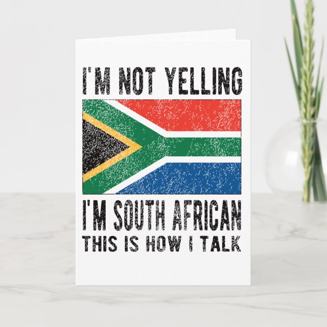 South African Roots South Africa Flag Heritage Card (Front)