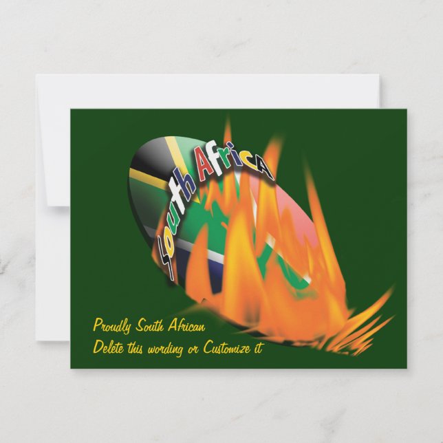 South African rugby invitations template (Front)