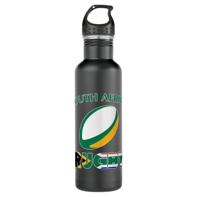 South African Rugby Team Hoodie Pullover Hoodie 710 Ml Water Bottle (Front)