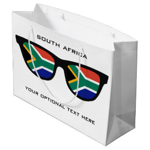 South African Shades custom text & color gift bag