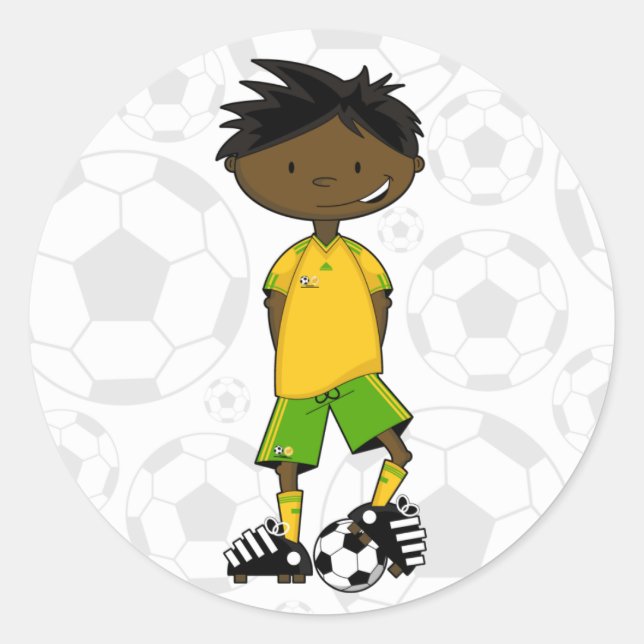 South African Soccer Boy Sticker (Front)
