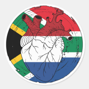 South African South Africa Dutch Netherlands Classic Round Sticker
