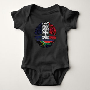 South African South Africa French France Tree Baby Bodysuit
