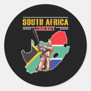 South African Tsman Shirt - South-africa Cricket C Classic Round Sticker