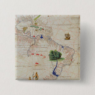 South America 15 Cm Square Badge