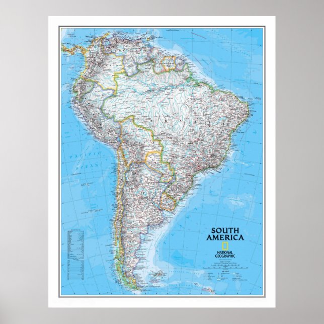 " South America: 2007 Classic Map ... Poster (Front)