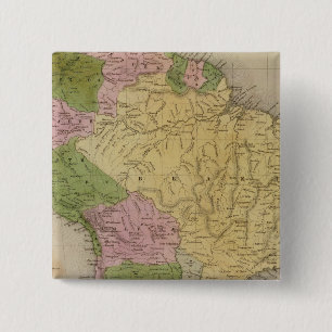 South America 22 15 Cm Square Badge