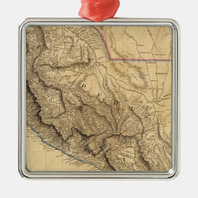 South America 34 Metal Tree Decoration (Front)