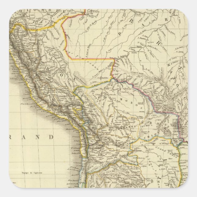 South America 34 Square Sticker (Front)
