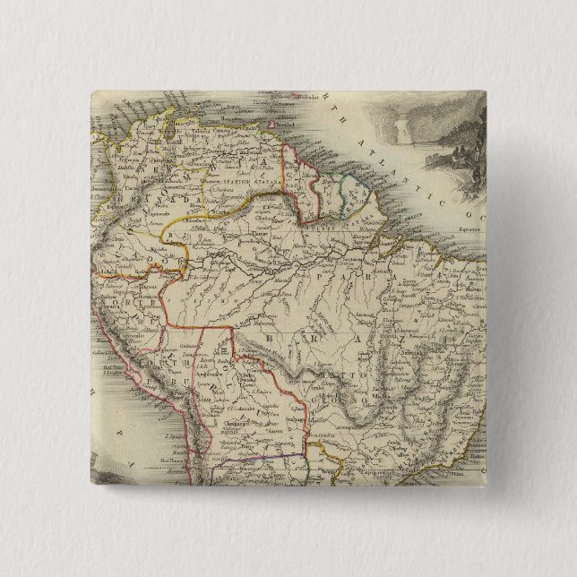 South America 35 15 Cm Square Badge (Front)