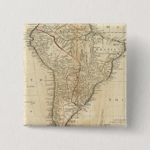 South America 38 15 Cm Square Badge