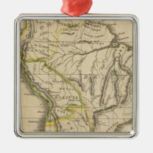South America 3 Metal Tree Decoration