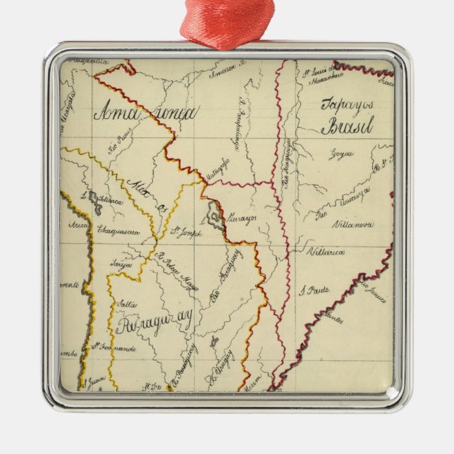 South America 9 Metal Tree Decoration (Front)