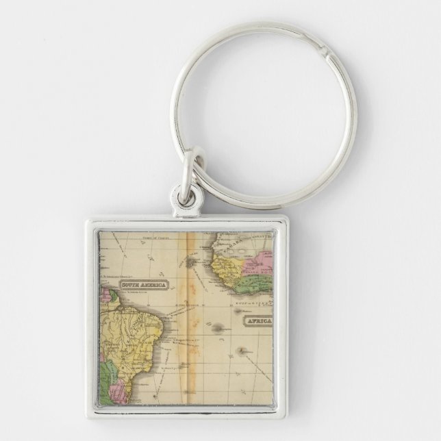 South America, Africa Key Ring (Front)