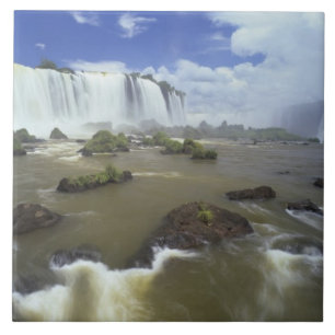 South America, Brazil, Igwacu Falls. Towering Tile