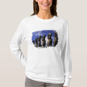 South America, Chile, Easter Island, Ahu Akiri. T-Shirt