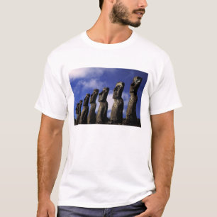 South America, Chile, Easter Island, Ahu Akiri. T-Shirt