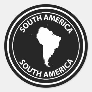 South America Classic Round Sticker