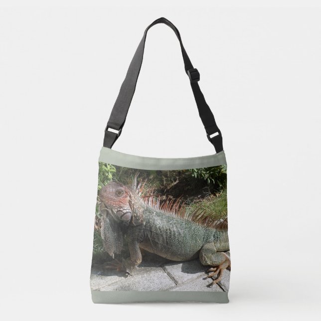 South America Iguana Lizard Photo Designed Crossbody Bag (Front)