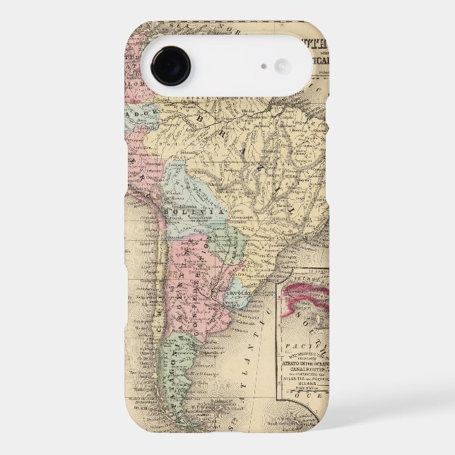 South America Map by Mitchell Case-Mate iPhone Case (Back)