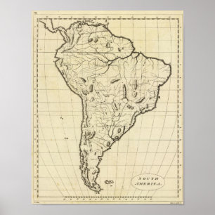 South America outline Poster