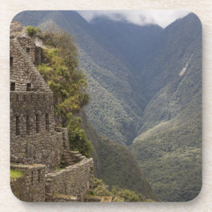 South America, Peru, Machu Picchu. Stone ruins Coaster