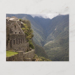 South America, Peru, Machu Picchu. Stone ruins Postcard