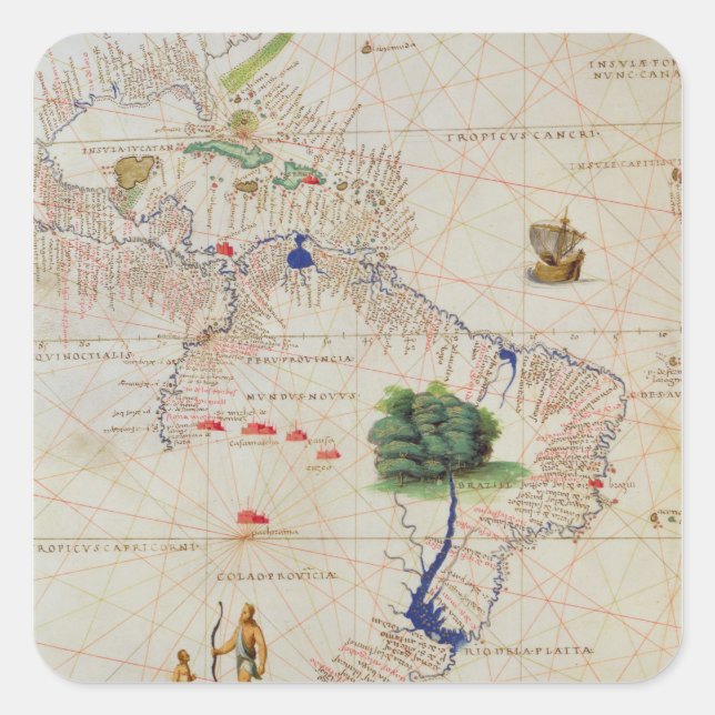 South America Square Sticker (Front)